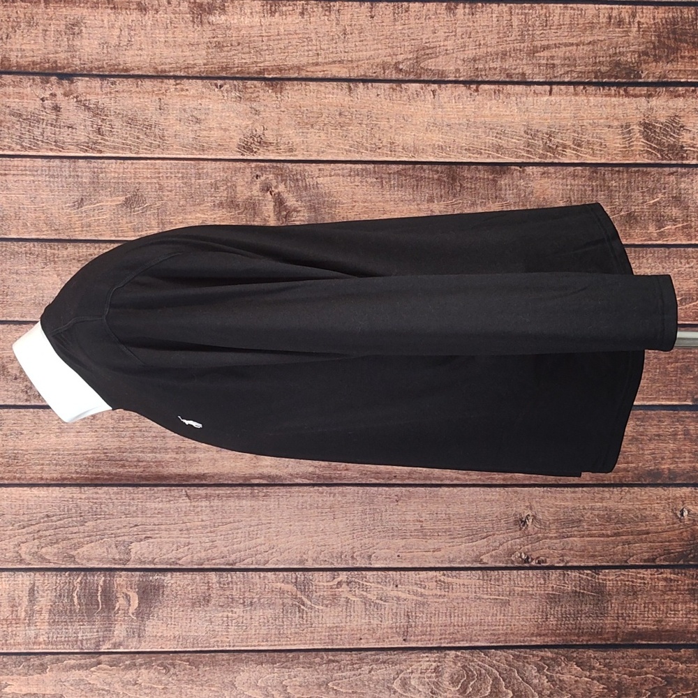 Black Performance Polyester Crew Neck Long Sleeve - image 2